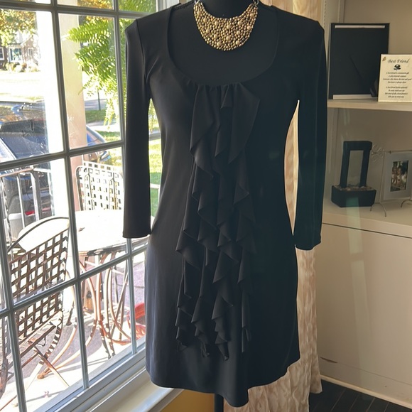 White House Black Market Ruffle Sleeve Dress - Picture 2 of 11